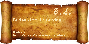 Budaspitz Lizandra névjegykártya